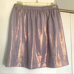 Iridescent mini skirt